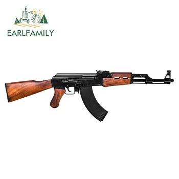 EARLFAMILY Arma em Forma de AK-47 Réplica de Vinil Pistola de Airsoft Decalque Janela Tronco Adesivo Rifle De Diabolos Adesivos de carros