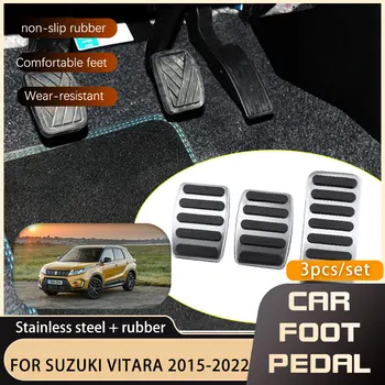 EM MT Carro Pedais Para Suzuki Vitara Escudo LY 2015 2016 2017 2018 2019 2020 2021 2022 Acelerador de Frenagem antiderrapante, Pedal de Almofadas
