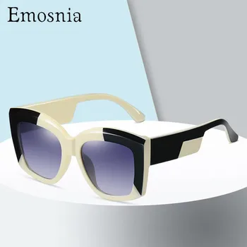 Emosnia Quadrado Oversized Óculos de sol das Mulheres da Moda Marca de Luxo Designer Gradiente de Óculos de Sol Famale Retro UV400 Óculos Tons