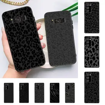Estampa de leopardo Preto Caso de Telefone para Redmi 8 9 9A para Samsung J5 J6 Note9 para Huawei NOVA3E Mate20lite tampa