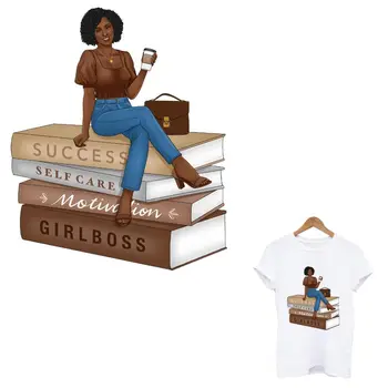 Ferro Em Manchas De Roupas da Moda Afo Senhora DIY Mulheres T-Shirt com Capuz para Sacos de Ferro-Transferência Em Roupas Applique Decoração