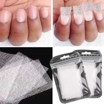 Fibra de vidro Extensão de Unhas de Gel UV Não-Tecido de Seda francesa de Manicure Unhas de Acrílico Protetor de Unhas Formulário de Extensão de Unhas de Arte, Ferramentas