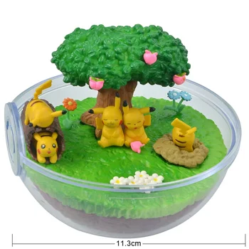 Genuíno 6Pcs/Set Pokemon Montar Toco de Árvore Bonito Elf Árvore de Cereja Pikachu Móveis Decoração de Boneca Brinquedos para Crianças de Presente 4