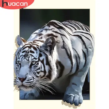 HUACAN Completo a Praça do Diamante Pintura Tigre 5D DIY Bordado de Diamante Mosaico Animal Strass lembranças Artesanais de Decoração de Casa