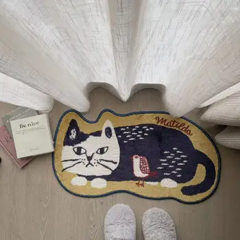 Japonês Gato Macio, antiderrapante, casa de Banho Quarto Home, Tapete Pequeno Tapete Bonito de Cabeceira Cobertor Sala em Forma