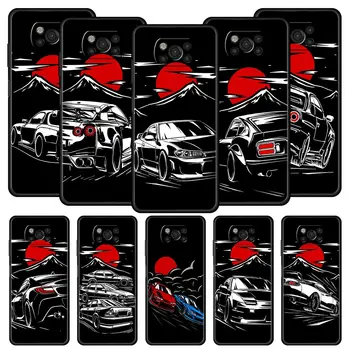 Japão JDM Carros Esportivos Masculinos Homens de Caso Para o Xiaomi Poco X4 X3 NFC F3 M3 M4 Mi Nota 10 11 Ultra 12 Pro 10T Lite 9T 11i 11X 5G Tampa