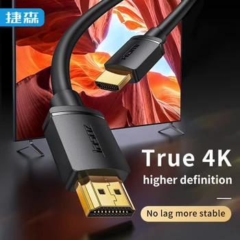 Jasoz Cabo HDMI 4K/60Hz HDMI 2.0 Adaptador de Cabos de Áudio para PS4 Xbox Portátil Monitor de TV Projetores HDMI Ethernet Cabo Divisor