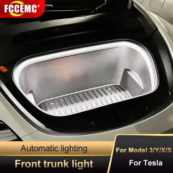 LED Carro da Frente do Tronco Faixa de Luz Fácil de Instalar Impermeável, Flexível, Auto Modificado a Iluminação da Lâmpada de Néon da Tesla Modelo 3 Modelo Y S X