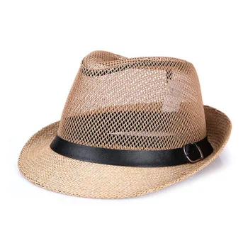 LNPBD 2017 venda quente do sexo masculino sunbonnet verão de malha fedoras strawhat cap macho respirável chapéu de verão
