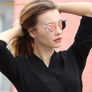 LongKeeper de Luxo Polarizada Homens Mulheres Condução Óculos de sol Quente do Vintage da Marca do Designer de Revestimento UV400 Óculos de Sol Masculino Superior