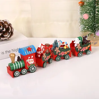 Madeira De Natal Trem Brinquedos De Natal De Mesa, Enfeites De Feliz Natal Decoração Para A Casa Kids Favor Presentes Feliz Ano Novo 2023