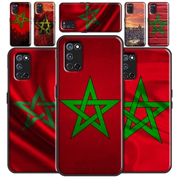 Marrocos Marroquino Bandeira de Caso Para o OPPO A15 A91 A83 A3S A5S A1K A52 A72 A5 A9 A31 A53 2020 Encontrar X3 Pro F5 F7 Tampa