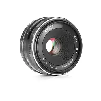 Meike 25mm F1.8 Grande Angular Lente de Foco Manual APS-C da Canon Sony Câmera Mirrorless Lennings N1Mount FX Monte M43 de Montagem 0