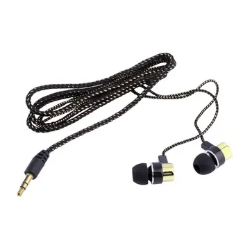 Metal conector de Fones de ouvido Padrão de Isolamento de Ruído Reflexiva Pano de Fibra de Linha de 3,5 mm De ouvido Estéreo de Fone de ouvido Fones de ouvido Bluetooth, USB