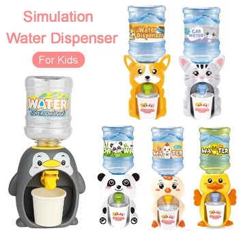 Mini Animal de Água Dispenser de Água Suco de Garrafa de Leite Saída para o Filho Dom Crianças animal de Estimação Bonito bebedouro de Simulação de Cozinha de Brinquedo