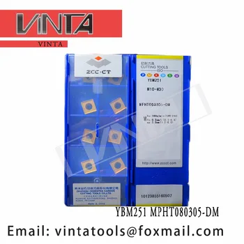 MPHT060304-DM / MPHT080305-DM / MPHT120408-DM YBM251/ YBG302 do carboneto do cnc pastilhas de torneamento lâmina de corte de ferramentas