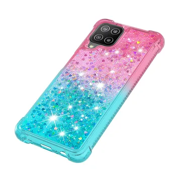 Multicolor areia movediça Glitter Case Para Samsung Galaxy M32 Caso A12 A22S 5G à prova de Choque Clara Capa de Proteção A13 A22 A42 Funda 4