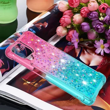 Multicolor areia movediça Glitter Case Para Samsung Galaxy M32 Caso A12 A22S 5G à prova de Choque Clara Capa de Proteção A13 A22 A42 Funda 5