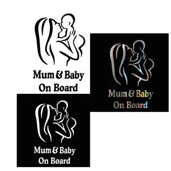 Mãe e Filho Acessórios do Exterior do Zero Criativo Bebê, Adesivo de Carro de desenho animado Adesivos de Marcas Farol Decalque Impermeável 0