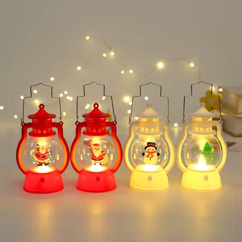 Natal Lanterna de LED de Luz de Papai Noel Feliz Natal Decorações para a Casa De 2022 Natal Enfeite de Natal Noel Presentes de Ano Novo