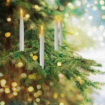 Natal Led Clip Acende-se para o Natal Árvore de Natal, a Luz da Vela Vela Eletrônica Decoração de Natal para Casa 2023 Navidad Noel