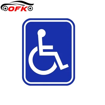 Novo Handicap Símbolo de PVC Cadeira de rodas Deficiência Janela do Carro pára-choque, porta Etiquetas 15,2 CM*11.9 cm