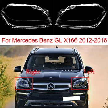 O Farol do carro de Vidro Para o Benz GL X166 de 2012 a 2016 Plexiglass Abajur Transparente Farol de Substituição de Acessórios para carros