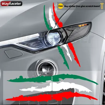 O Farol Do Carro Sobrancelha Adesivo Da Bandeira Italiana Espírito De Garra Listras Decalque Para Maserati Ghibli Levante Quattroporte Grecale Granturismo