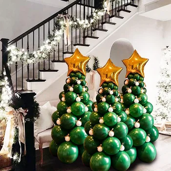 O Verde A Árvore De Natal Balão Garland Conjunto De Natal Decoração De Casa 2022 Cristmas Balões Decoração De Natal Festa De Ano Novo De Suprimentos