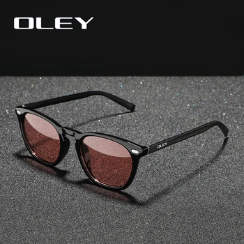 OLEY Moda Mulheres de Óculos de sol Polarizados Retro Clássico da Rodada Fotossensíveis Óculos Pode fazer óculos de míope Aceitar logotipo personalizado Y0518