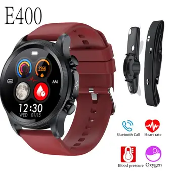 Original E400 Smart Watch Homens de Chamada Bluetooth ECG+PPG Não-invasivos de Glicose no Sangue do Corpo Temperature1.39Inch IP68 Impermeável Watch