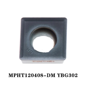 Original MPHT120408-DM YBG302 Pastilhas de metal duro MPHT 120408 de Moagem de Inserir Suporte de Ferramenta para Torneamento Ferramentas de Torno CNC, Fresa