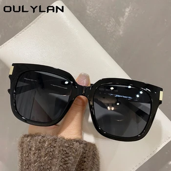 Oulylan Oversized Quadrado Óculos de sol feminino masculino Vintage Grande Armação Óculos de Sol com Design Retro de Condução ao ar livre Óculos Tons UV400