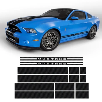 Para Ford Mustang 2015-Presente Shelby GT 500 1 Conjunto de Acessórios de Carro Exaustor de Telhado Tronco de Vinil Decalque Lado Faixa Saia Adesivo Esporte