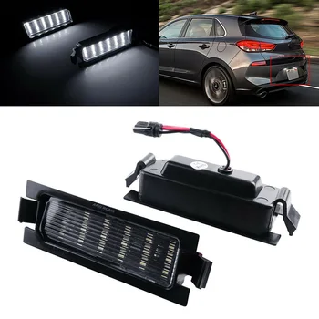 Para Hyundai LEVOU o Número de Licença Lâmpada da Luz da Placa de Elantra GT GD Sotaque I30 2012-17 DIODO emissor de luz Branco da Licença Placa com o Número de Lâmpadas de Luz Canb 2