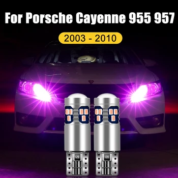 Para o Porsche Cayenne 955 957 2003-2010 2PCS Nenhum Erro T10 12V LED W5W Carro Folga Luzes de Estacionamento, as Lâmpadas de Largura, Bulbos Acessórios