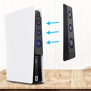 Para o PS 5 Console de Host Externo do Ventilador de Resfriamento Vertical 3 Ventilador Silencioso de Suporte Externo Com Porta USB Para Ps 5 Jogo Host Acessórios