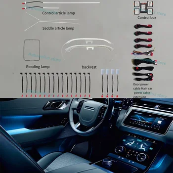 Para Range Rover Velar 2017 2018 2019 2020 2021 Painel Do Carro Porta Dos Pés Atmosfera Lâmpada Led Strip Decorativo De Luz Ambiente