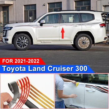 Para Toyota Land Cruiser 300 2022 Corpo de Barra de Cores Autocolante LC300 Aparência Modificação Cintura Padrão Decorativo Listras de Cor