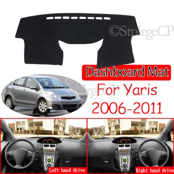 para Toyota Yaris Vitz XP90 2006~2011 90 Esteira antiderrapante Tampa do Painel de controle Pad-Sol Dashmat Tapete Acessórios do Carro 2007 2008 2009