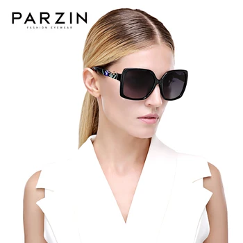 PARZIN Óculos Polarizados para as Mulheres de Luxo Elegante de Impressão do Quadro de Praça Vintage de grandes dimensões Borboleta de Óculos de Sol para Motorista
