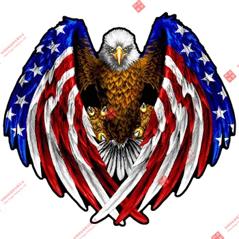 Personalidade Bald Eagle EUA Bandeira Americana Janela do Caminhão do Carro Decal Adesivo Vinil Patriótica de Corrida de Moto Capacete de Adesivos