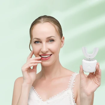 Portátil Escova de dentes Elétrica ultra-Sônica Automática Dental Dispositivo à Prova de Água, Carga USB em Forma de U de 360 Graus para o Adulto Escova de dentes 1