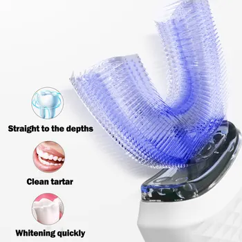 Portátil Escova de dentes Elétrica ultra-Sônica Automática Dental Dispositivo à Prova de Água, Carga USB em Forma de U de 360 Graus para o Adulto Escova de dentes 3