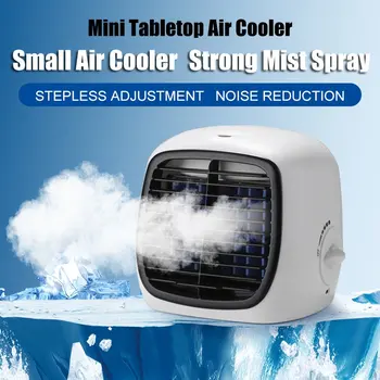 Portátil Mini Condicionador de Ar do Ventilador Refrigerador de Ar de Casa USB Espaço Pessoal Fan Cooler de Refrigeração de Ar do Ventilador Recarregável Ventilador de Mesa