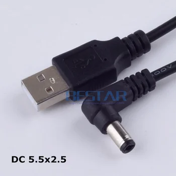 Preto da alimentação de DC plug USB converter para 5.5*2.5 mm/DC 5525 Forma de 