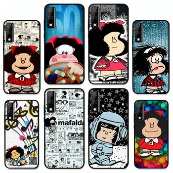 Quente Mafalda Menina Caso de Telefone Huawei Y9 Y7 Primeiro-Y9s Y8s Y8p Y6p Y6 Y5 Mate 50 20 Lite 10 Pro Tampa