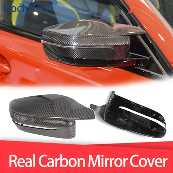 Real de Fibra de Carbono Lado da Asa Espelho Retrovisor capas para BMW Série 3 G20 G21 G28 320d 330e 330i 340i 2019-2022 M4 estilo RHD