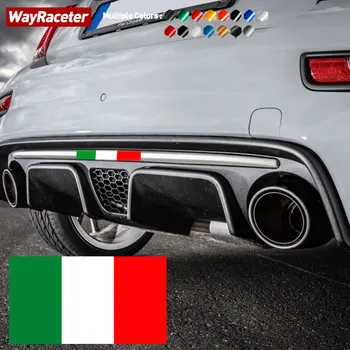 Reflexiva Top de Vinil Bandeira italiana Estilo da Janela da Porta de Adesivo Corpo Gráficos de Decalque Para Fiat 500 Abarth Esporte 595 500 500e