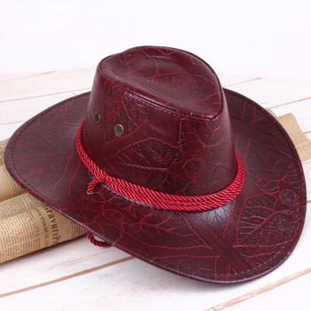 Retro Moderno Chapéu De Cowboy Ocidental Grandes Aba De Chapéu De Cowboy Exterior Tendência Casual 3